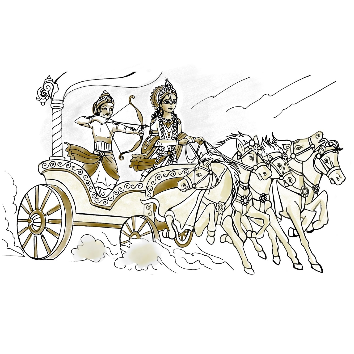ZOOM: PAINTING JOURNEY THROUGH THE BHAGAVAD GITA – 23-29 MARCH 2023 (ALL LEVELS)